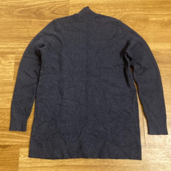 Pink Clover Valery Double Pocket Ribbed Cardigan in navy - Picture 3 of 4